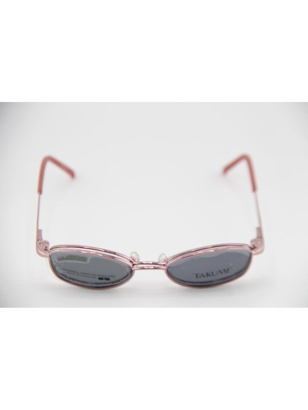 Takumi T9685 Pink Shiny W Clips Authentic Eyeglasses 44-16-130 - Picture 3 of 5